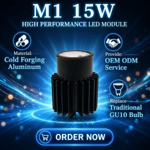 Factory Direct Sale OEM Dimmable GU10 LED Module 15W Aluminum Anti Glare Spotlight for Hotel Commercial Lighting