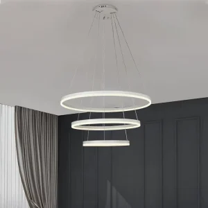Factory Direct Sale Villa Hotel Living Room Circle Linear Pendant Lamp Luxury Round Ring Led Chandelier