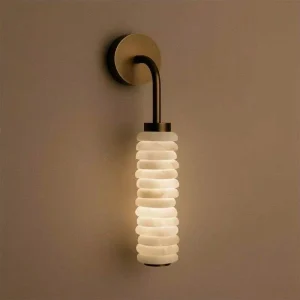 Factory Direct Sale of New Fashion Atmosphere Nordic Creative Alabaster Round Wall Lamp Hotel Bedroom Bedside Wall Lamp