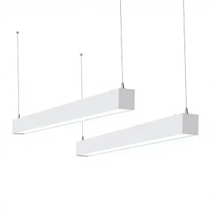 Factory Direct UL DLC 3CCT 8FT 4FT Suspended Strip Tube Light Linkable Lamp Pendant LED Batten Linear Light for Shopping Mall