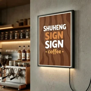 Factory Direct Ultra thin Magnetic One Side Poster Custom Indoor Wall Mount LED Light Box for Window One Side View Promotion