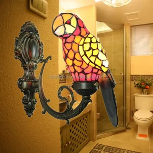 Factory Directly Supply All Kinds Wall Lamp China Stained Glass Wall Lamp Tin Soldering Glass Wall Lamp LED Living Room