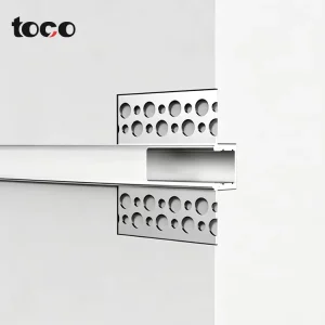 Factory Drywall Recessed Plaster LED Aluminum Profile Linear Light PC Diffuser Cover Ceiling LED Strip Channel Black White