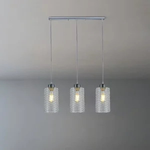 Factory Iron Hanging Lamp Hotel Living Room Luxury Modern Glass Chandeliers Pendant Lights