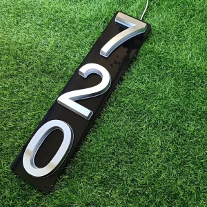 Factory OEM LED Front Lit Stainless Steel Sign Acrylic Surface Illuminated 3D Letters for Cafe Restaurant Facade