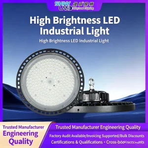 Factory OEM UFO LED High Bay Light Sensor Annular Lens for Shop Warehouse Industry Ceiling Workshop Garage 100W