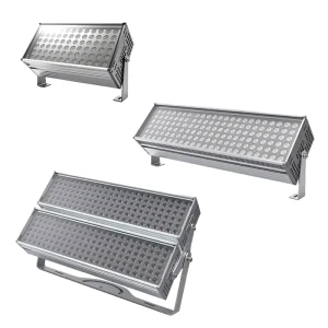 Factory Outdoor 100W 200W 300W Square LED Flood Lights IP67 Rating 80Beam Angle 6500K 3000K CRI85 DMX512 Control 2 Year Warranty
