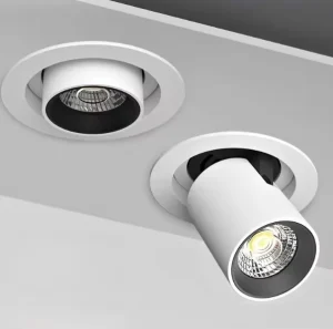Factory Outlet All Aluminum Anti-glare Embedded Telescopic Ceiling Light Downlight Spotlight for Indoor Lighting