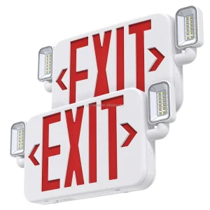 Factory Price 120 277V USA Listed LED Emergency Light Combo with Exit Sign 90 Minute Backup Ni Cd Battery Indoor Use