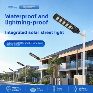Factory Price 500W Solar Street Light with 3 Sided Lighting Integrated Solar Street Lamp for Residential Garden Yard IP65