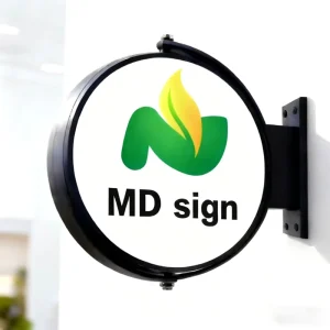 Factory Price Advertising Outdoor Rotate Signage Double Side Circular Round Rotating Light Box Sign Board for Shop Store