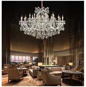 Factory Price Glass Hotel Banquet Hotel Custom Made Modern Light Luxury Hanging Chandelier