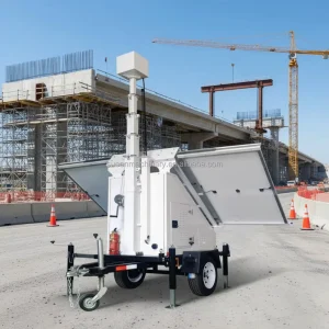 Factory Sale Mobile Solar CCTV Trailer CCTV Solar Security Trailer Solar Surveillance Trailer Tower