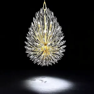 Factory Suppliers Indoor Luxury Hotel Ceiling Chandelier Gold Modern Crystal Adjustable Height LED Pendant Lights
