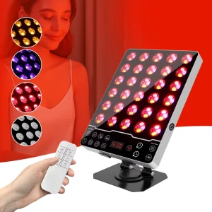 Factory Supply Portable Face LED Light Therapy Lamp 8 Modes 4 Colors 48W Mini Desktop Red Light Therapy Panel Device