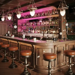 Factory-customized Modern Luxury Bar Display Cabinet Counter Design Retail Store Wooden Counter