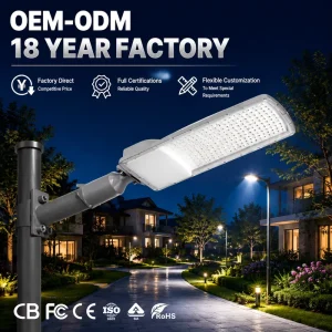 Fast Delivery Commercial AC Powered Aluminum LED Street Light IP65 140Lm W SMD 2835 Outdoor Roadway Lamp for Parking Lot