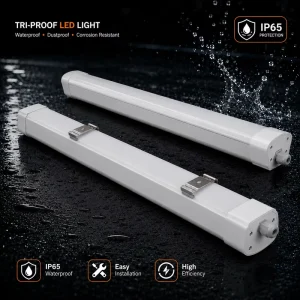 Fast Install Linkable 4FT 1200mm LED Tri proof Light Aluminum Housing IP65 Waterproof Vapor Tight Fixture 130lm/W Batten Light