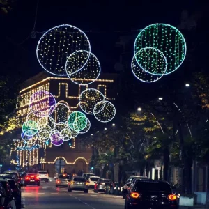 Festive Christmas Outdoor IP65 LED Street Lamps Remote Control Dimmable Iron Holiday Decoration Decorations