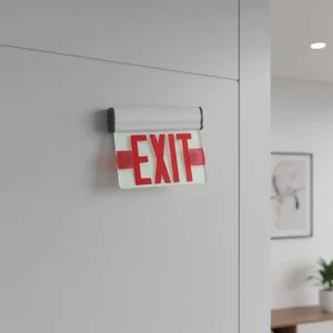 Fire Safety Evacuation Lighting LED Emergency Exit Sign Light Rechargeable Exit Indicator Lamp for Hotel Office Building