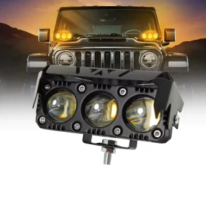 Five Eye Lens LED Motorcycle Spotlights Headlight Driving Lights Work Fog Lamp DRL Bulb for Car Truck SUV