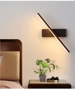 Flexible Nordic Minimalist Black Hallway Long Led Reading Hotel Room Restaurant Led Decorative Wall Light for Bed