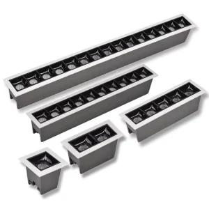 Flick Free Ceiling Grille Light 0-10V Dali Dimmable 30W 20W 10W LED Rectangle Linear Downlight