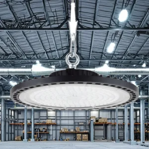 Flicker Free Smart Highbay UFO Light IP65 Waterproof Aluminum Dimmable Industrial Ceiling Fixture Energy Saving High Brightness