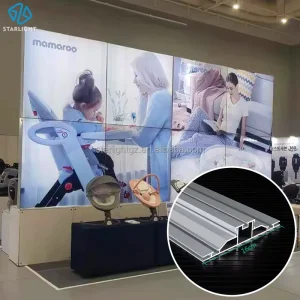 Floor Standing Backlit LED Strip Aluminum Profile Frame Seg Lightboxes Hanging Installation for Wall Display Windows Advertising