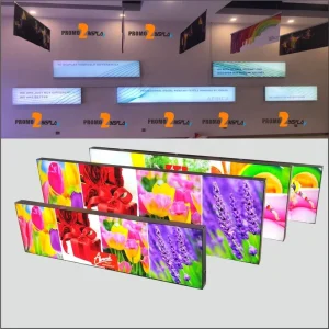 Floor Standing Seg Banner Backlit High Brightness LED Vinyl Aluminum Textile Light Box Advertising Automatic Brightness