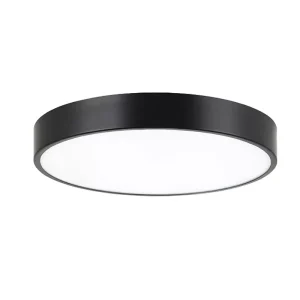 Flush Mount Light Integrated LED 3CCT Black Trim Round Ceiling Lamp Acrylic Ceiling LED Lamp for Hotel Corridor
