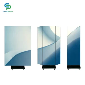 Foldable LED Advertising Display High Brightness Floor Standing GOB Process Tri Fold 4K HDR10+ Sunlight Readable
