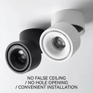 Foldable LED Surface Mount Downlight Aluminum 360 Rotatable 90 Tilt Modern Ceiling Spotlight No Cutout Living Room Hotel OEM