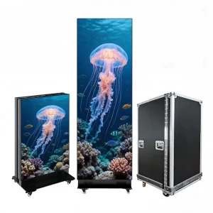 Folding LED Poster Display Flip Up LED Screen P1.8 Floor Stand IP54 Portable High Refresh