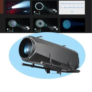 Follow Spot Light 1200W Outdoor LED Moving Head Spotlight Zoom IP54 Waterproof Stage for Wedding Event Shows