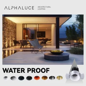 For ARCHITECTURAL IP54 LED DOWNLIGHT RECESSED SPOTLIGHT FROSTED BLACK WHITE TEXTURE FINISH MODERN SMART CONTROL HIGH CRI