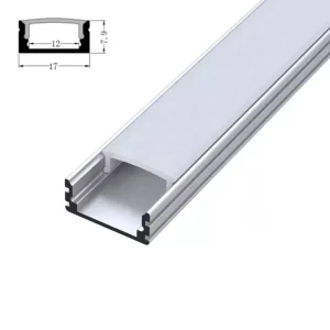 For Architectural Lighting 17*7mm Flat Surface Mounted Led Channel Diffuser Extrusion Led Aluminum Profile Light