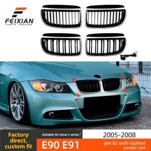 For BMW 3 Series E90 E91 LED Lighted Illuminated Middle Grille Modification