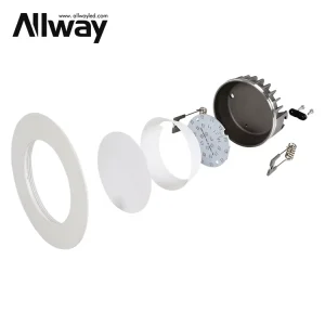 For High Lumens Ultra Thin Die Casting Aluminum Commercial Ceiling Frame LED Slim Panel Downlight Housing CRI 90 Dimmable