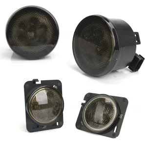 For Jeep Wrangler JK Front Grille Light Indicator Amber Turn Signal Parking Light Lighting System with DRL