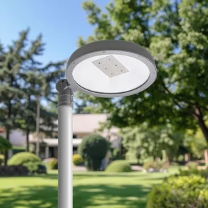 For Listed 100W AC Powered Aluminum LED Post Top Garden Light IP65 Waterproof Outdoor Street Light with 50000 Hours Lifetime