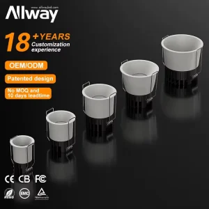 For Modern Ultra-Thin Commercial SKD Aluminum Indoor Spotlight 3W 5W 7W 9W 12W Round Recessed LED Downlight