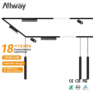 For Showroom Ceiling Surface DC48v High CRI 90 3 Year Warranty Aluminum Dimmable COB Anti Glare Magnetic Track Lighting