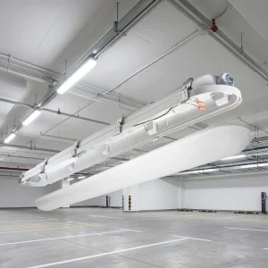 For UL DLC Listed IP65 4ft 40W 5000K 140LM W Waterproof Vapor Tight LED Light Fixture for Parking Lot Car Wash & Warehouse