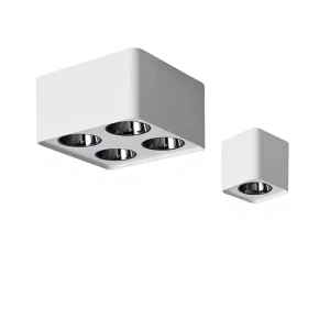 Four Head Bold Can Light Surface Mounted Smart Anti Glare 3500K Warm White Ra90 CRI Dimmable LED Square Spotlight for Living