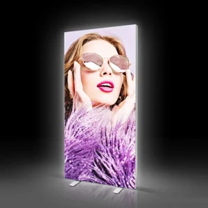 Frameless Backlit Advertising Light Boxes Trade Show Equipment Tension Fabric SEG Light Frames Display Units