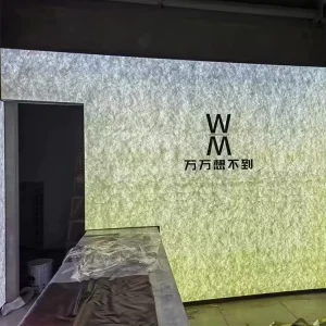 Free Standing DuPont Paper LED Light Box Textured Backlit UV Printed Floor Display Double Sided Custom Sign