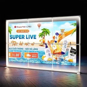 Free Standing Large Frameless Fabric SEG Backlit Display Led Advertising Light Box Frames Fabric Advertising Light Boxes Display