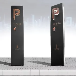 Free Standing Rectangle Outdoor Pylon Sign with Backlit Light Box
