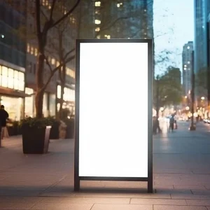 Freestanding LED Poster Display Stand Windproof Light Box